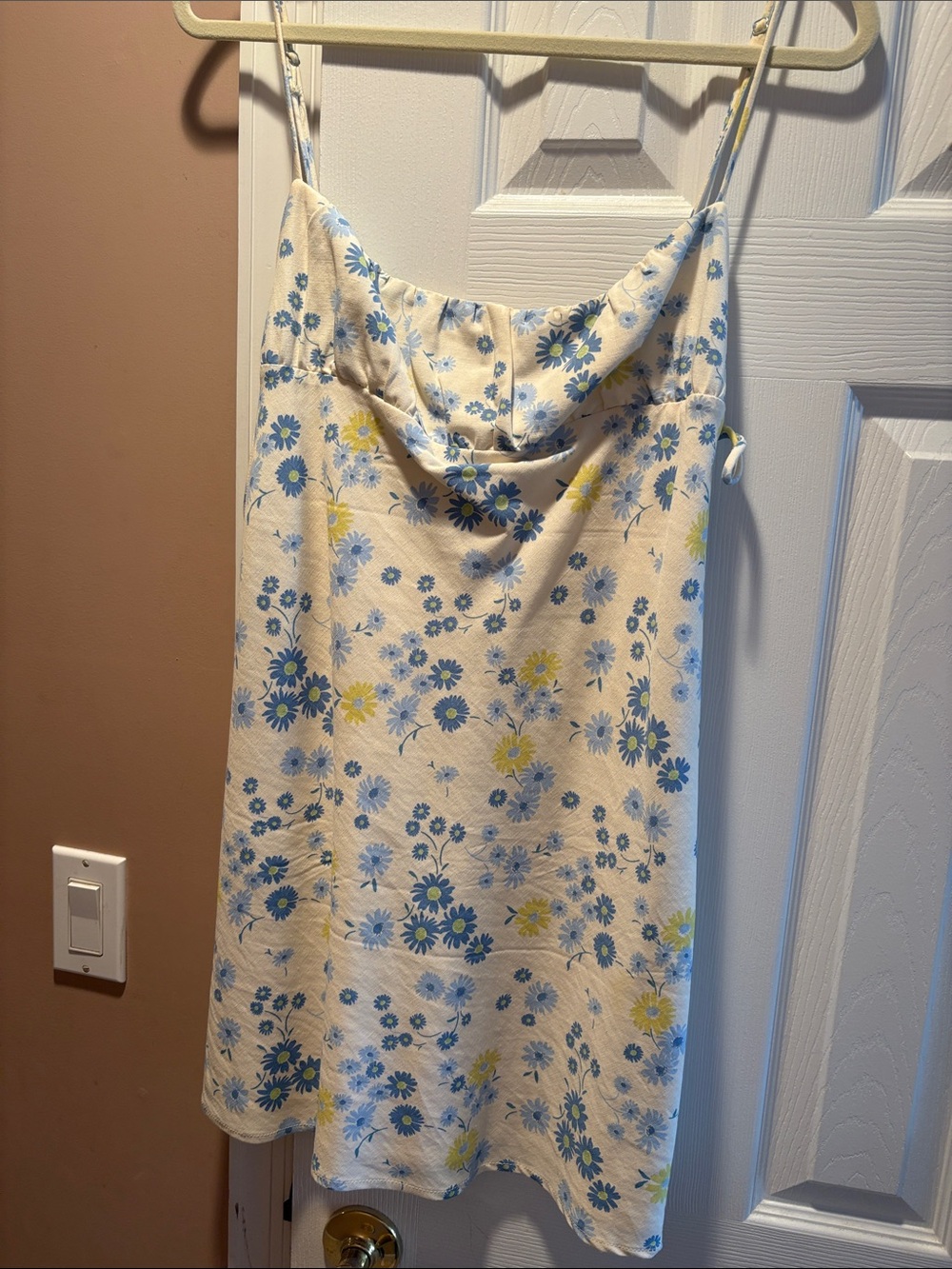 Zara Cream Slip Dress with Delicate Texture
